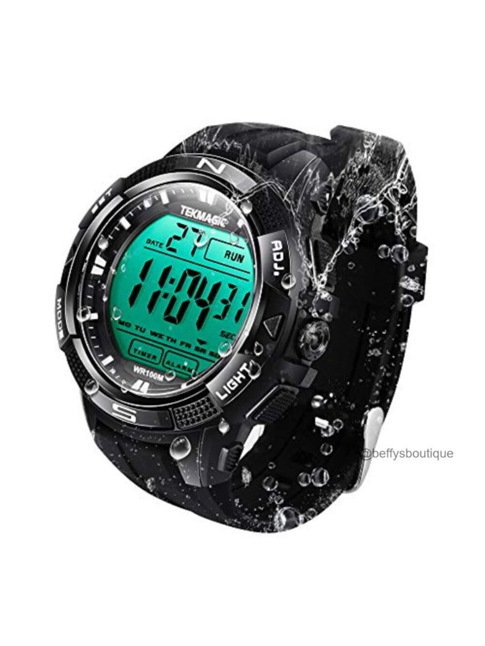 Digital Diving Watch 10 ATM Water Resistant Luminous LCD Stopwatch Alarm